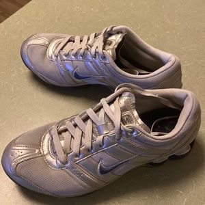 Women’s Nike Shox Size 8.5 Silver and Blue